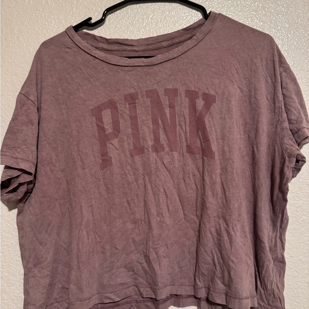 PINK Victoria's Secret Dusty Rose Short Sleeve Tee